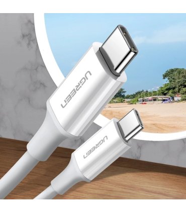 Kabel USB-C do USB-C UGREEN US264 60W 0.5m – Biały