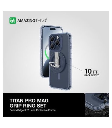 Etui Amazing Thing Titan Pro granatowy | iPhone 15 Pro Max