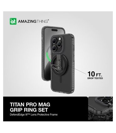 Amazing Thing Titan Pro Mag Ring iPhone 15 Pro Max czarny