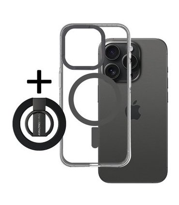Amazing Thing Titan Pro Mag Ring iPhone 15 Pro Max czarny