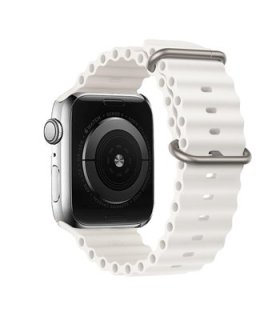 Pasek Silicone Loop Apple Watch 42–49 mm – biały