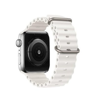 Pasek Silicone Loop Apple Watch 42–49 mm – biały