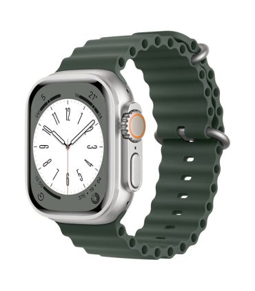 Pasek silikonowy Apple Watch 42–49 mm – zielony