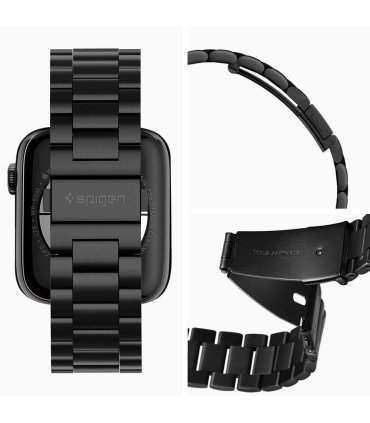 Spigen Pasek Apple Watch 44–49 mm – Elegancki Czarny