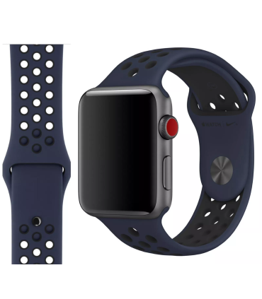 Pasek Nike Sport Band Apple Watch 38–40 mm – Granatowy/Czarny