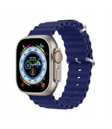 Pasek Dux Ducis Apple Watch 49–42 mm – Ocean Wave niebieski