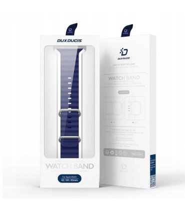 Pasek Dux Ducis Apple Watch 49–42 mm – Ocean Wave niebieski