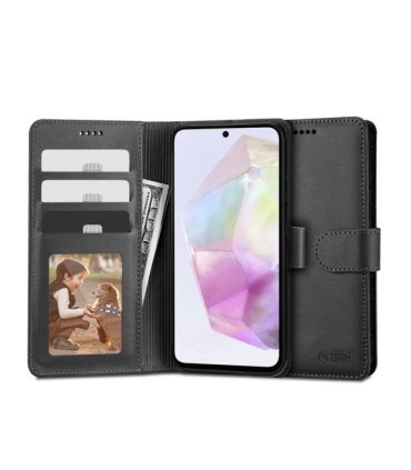 Etui Tech-Protect Wallet – Galaxy A35 5G Czarny