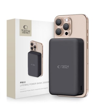 Powerbank Tech-Protect PB12 LifeMag 20000mAh czarny