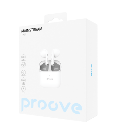 Słuchawki Proove Mainstream białe – 30h Hi-Fi stereo