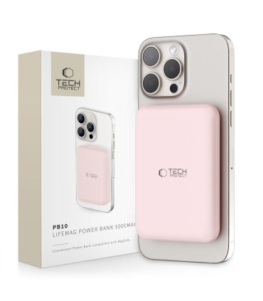 Power Bank MagSafe 5000 mAh Tech-Protect Pink