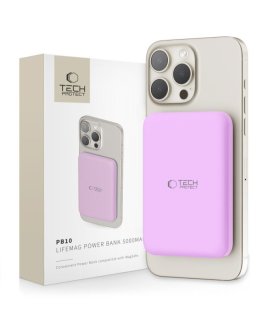 Power Bank Tech-Protect LifeMag Lilac | 5000 mAh