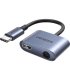 Adapter UGREEN CM231 szary – USB-C PD + mini jack 3,5 mm