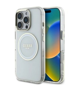 Guess Metal Circle MagSafe iPhone 16 Pro Max – Białe