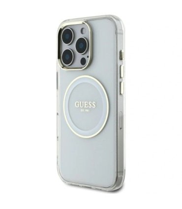 Guess Metal Circle MagSafe iPhone 16 Pro Max – Białe