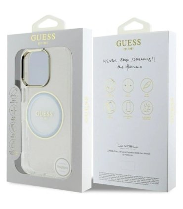 Guess Metal Circle MagSafe iPhone 16 Pro Max – Białe