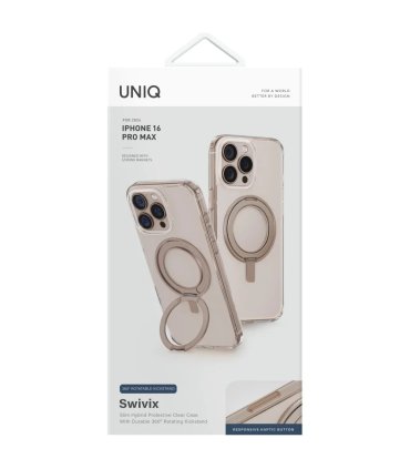 Etui UNIQ Swivix Złote iPhone 16 Pro Max – Kickstand