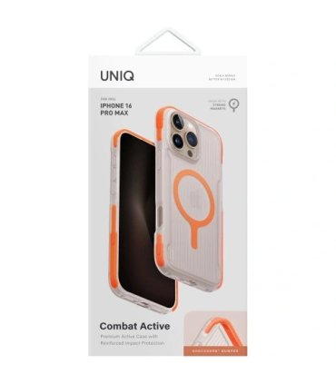 UNIQ Combat Active MagClick iPhone 16 Pro Max – Pomarańczowe