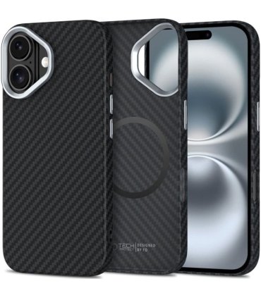 Tech‑Protect Ion Carbon MagSafe iPhone 16 – Carbon Black