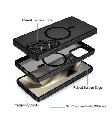 Rock Guard Touch Matte MagSafe S25 Ultra – Czarne