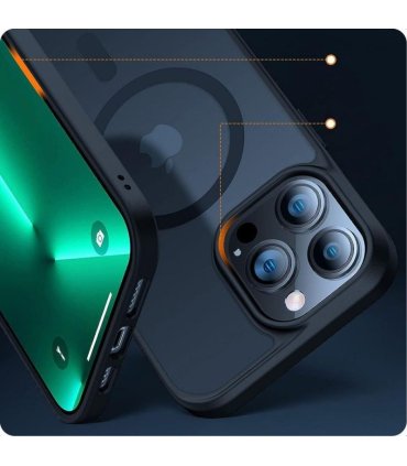 Tech‑Protect MagMat MagSafe iPhone 13 Pro Max – Black/Clear