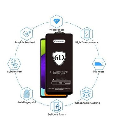 Szkło Tel Protect Full Glue 6D do Galaxy S25 Edge – czarne, pełne klejenie