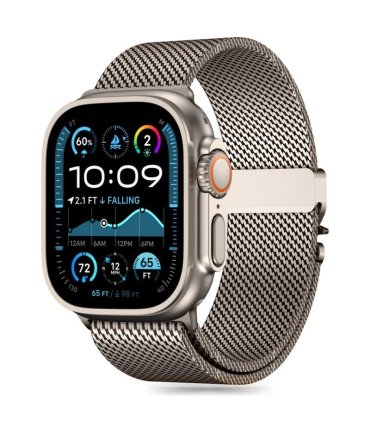 TECH‑PROTECT Milano Titanium – etui Apple Watch 44‑49 mm