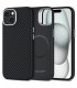 TECH‑PROTECT ION Carbon MagSafe – iPhone 15 Black/Silver