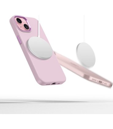 TECH‑PROTECT Silicone Pure MagSafe – iPhone 15 Różowa Perła