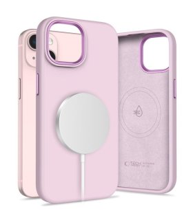 TECH‑PROTECT Silicone Pure MagSafe – iPhone 15 Różowa Perła