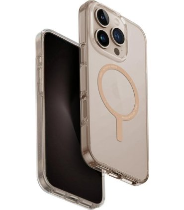 UNIQ Clario MagClick – iPhone 16 Pro Przezroczysty/Złoty