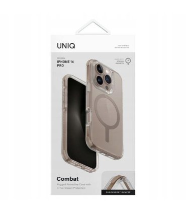UNIQ Clario MagClick – iPhone 16 Pro Max Złote/Przezroczyste