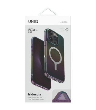 UNIQ Iridescia MagClick – iPhone 16 Pro Czarny