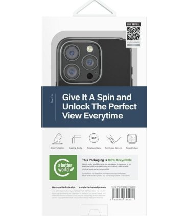 UNIQ Swivix – iPhone 16 Pro 360° Kickstand Czarny