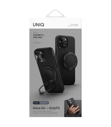 UNIQ Keva Air MagClick – iPhone 16 Pro Max Czarny