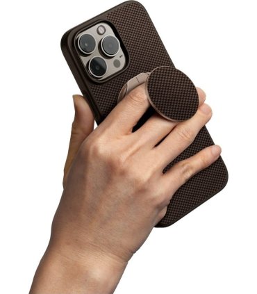 UNIQ Keva Air GripFit MagClick – iPhone 16 Pro Brązowy