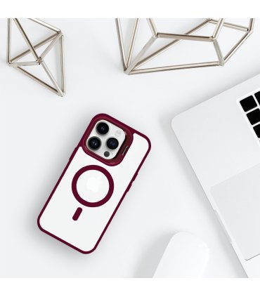 Tel Protect Kickstand MagSafe – iPhone 13 Pro Max Burgundowy