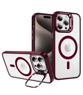 Tel Protect Kickstand MagSafe – iPhone 13 Pro Max Burgundowy