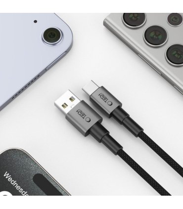 TECH‑PROTECT UltraBoost DNA USB‑C – 15W/3A 200 cm Iron Grey