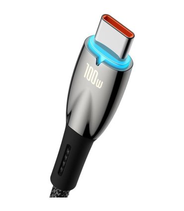 Baseus Glimmer 100W USB-A do USB-C – 1m Czarny