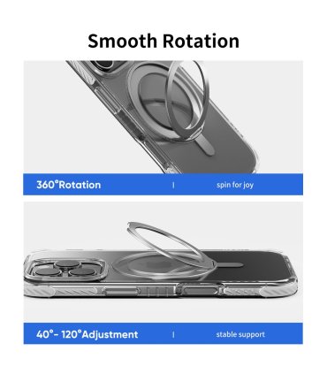 Rock Rotating Stand Crystal – iPhone 16 Pro Max Czarny