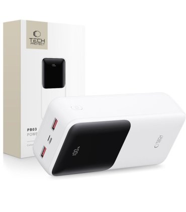 Tech-Protect PB03 30000 mAh – Powerbank 22.5W Biały