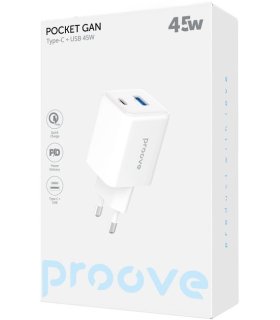 Proove Pocket GaN 45W – Ładowarka USB-C + USB-A