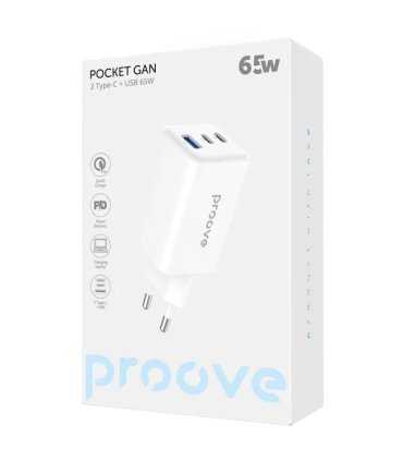 Proove Pocket GaN 65W – Ładowarka 2×USB-C + USB-A