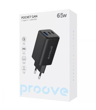 Proove Pocket GaN 65W – Ładowarka 2×USB-C + USB-A