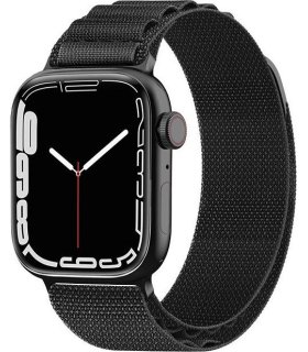 Pasek ze stalową sprzączką Alpine do Apple Watch 42/44/45/49 mm - czarny