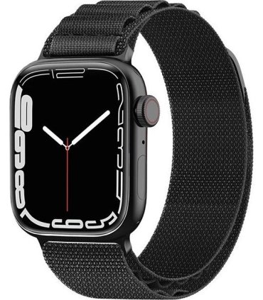 Pasek ze stalową sprzączką Alpine do Apple Watch 42/44/45/49 mm - czarny