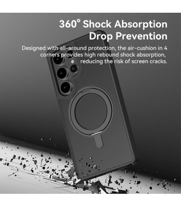 Rock Etui Rotating Stand Soft Touch Series Magnetic do Samsung Galaxy S25 Ultra czarne