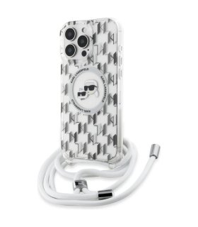 Karl Lagerfeld IML Crossbody Monogram Karl & Choupette Etui MagSafe do iPhone 16 Pro Max - Przezroczyste