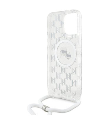 Karl Lagerfeld IML Crossbody Monogram Karl & Choupette Etui MagSafe do iPhone 16 Pro Max - Przezroczyste